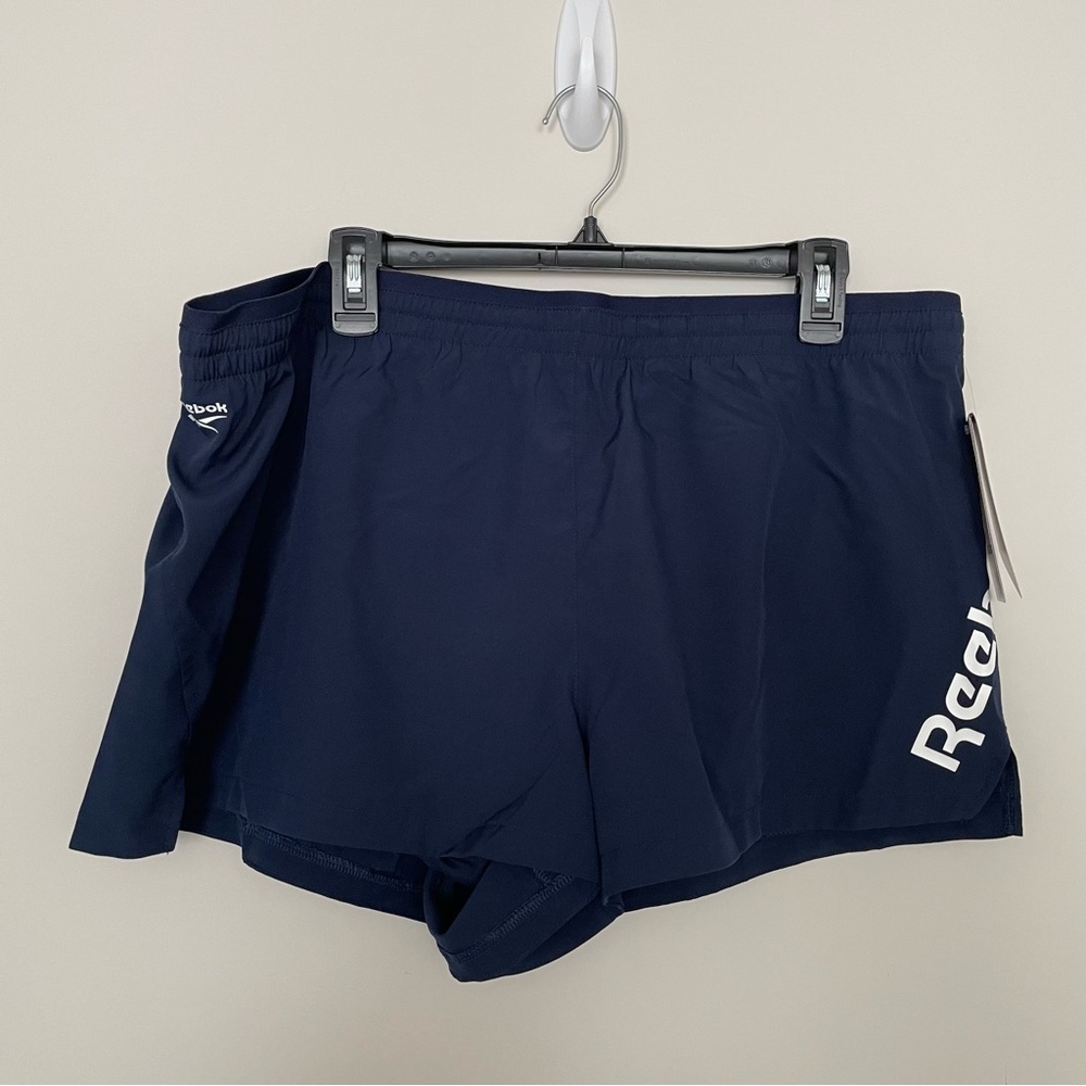 Reebok Winners Vector Navy Blue Athletic Shorts